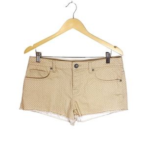 Victoria Secrets Boyfriend Shorts Light Brown with White Polka Dots Size 8